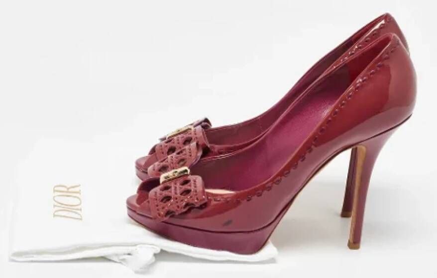 Dior Vintage Pre-owned Leather heels Red Dames