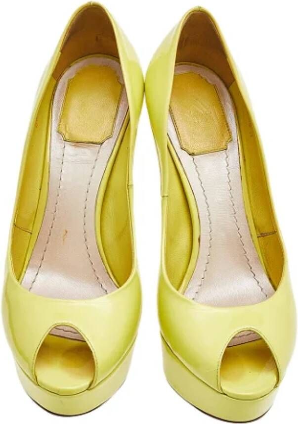 Dior Vintage Pre-owned Leather heels Yellow Dames