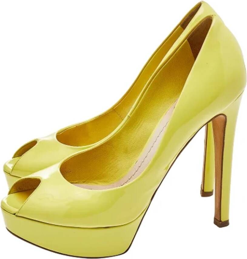 Dior Vintage Pre-owned Leather heels Yellow Dames
