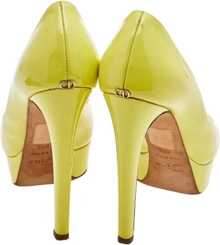 Dior Vintage Pre-owned Leather heels Yellow Dames