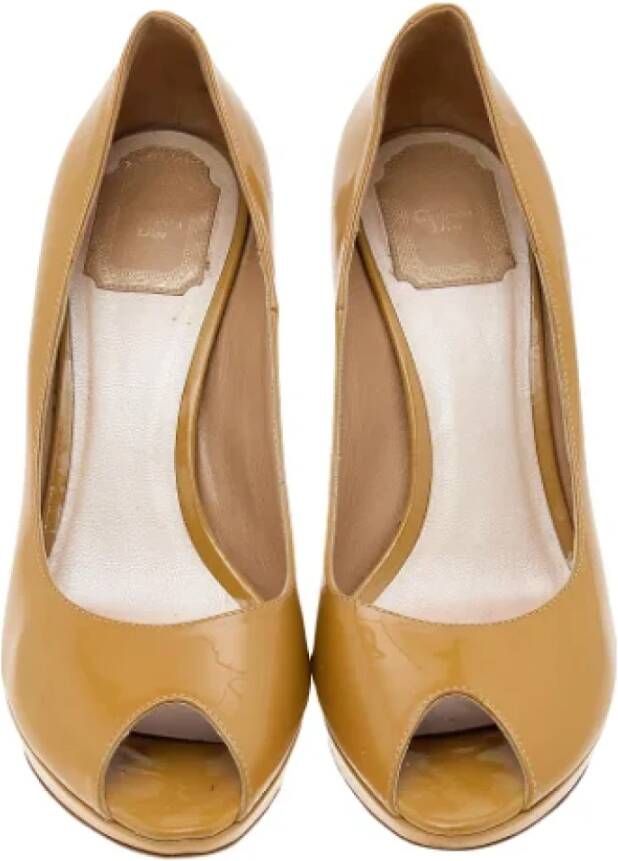 Dior Vintage Pre-owned Leather heels Yellow Dames