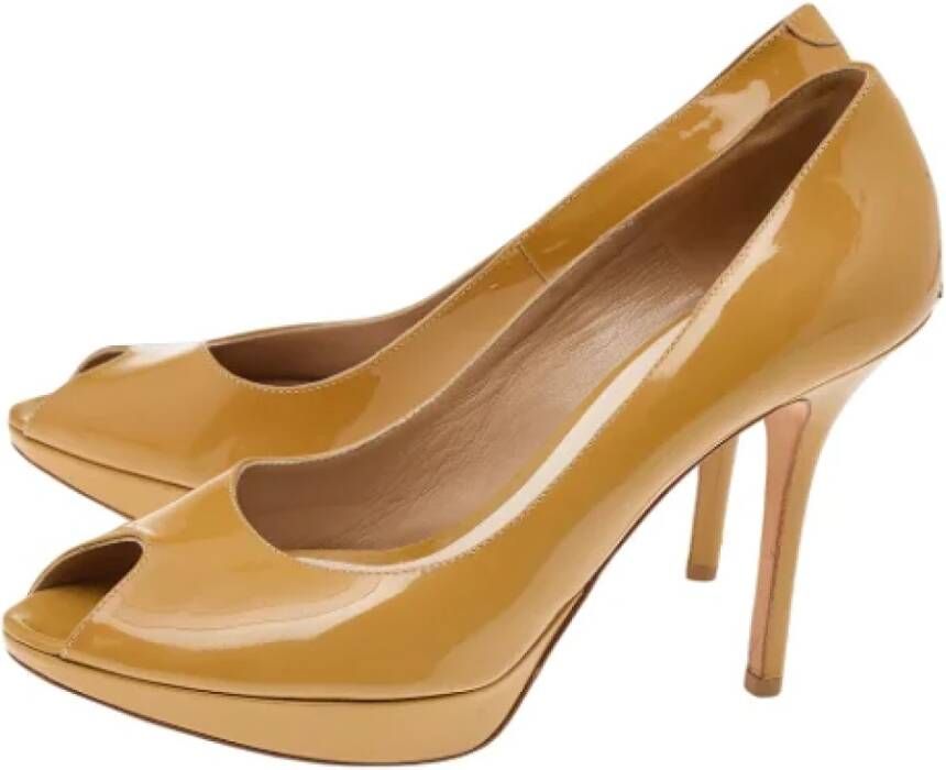 Dior Vintage Pre-owned Leather heels Yellow Dames