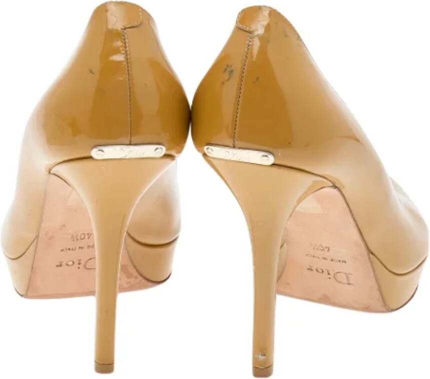 Dior Vintage Pre-owned Leather heels Yellow Dames