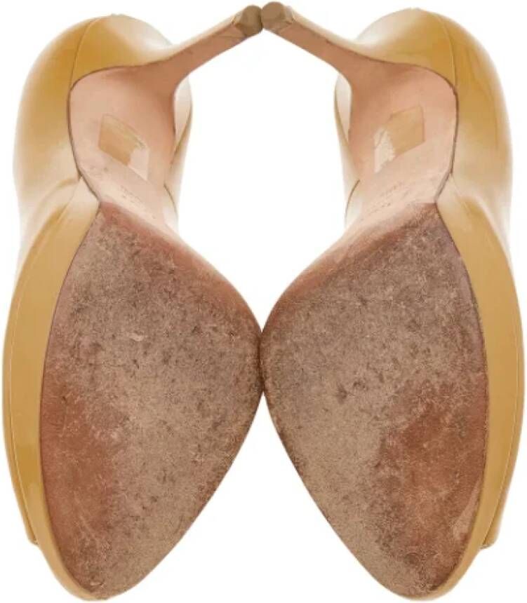 Dior Vintage Pre-owned Leather heels Yellow Dames