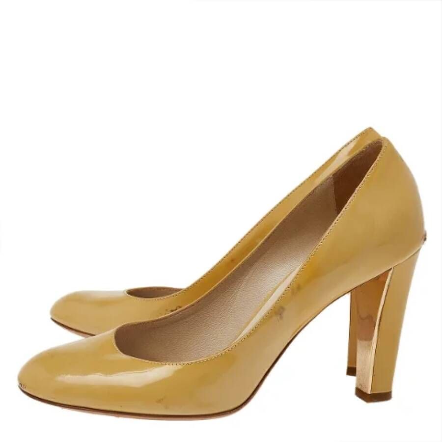 Dior Vintage Pre-owned Leather heels Yellow Dames