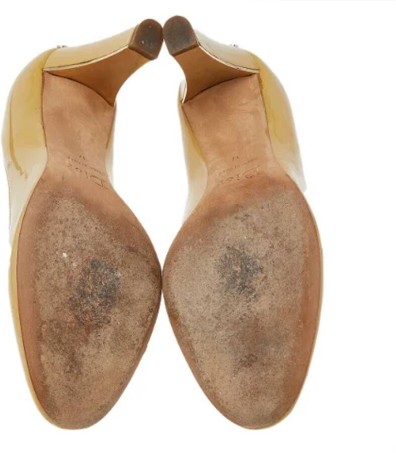 Dior Vintage Pre-owned Leather heels Yellow Dames