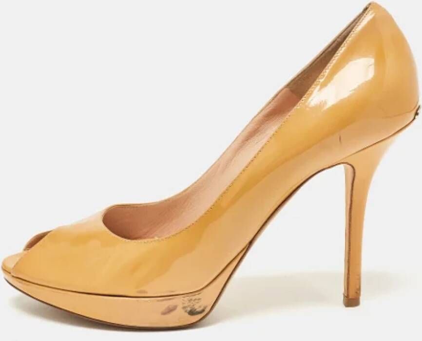 Dior Vintage Pre-owned Leather heels Yellow Dames