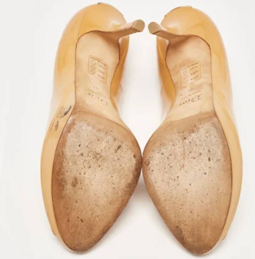 Dior Vintage Pre-owned Leather heels Yellow Dames