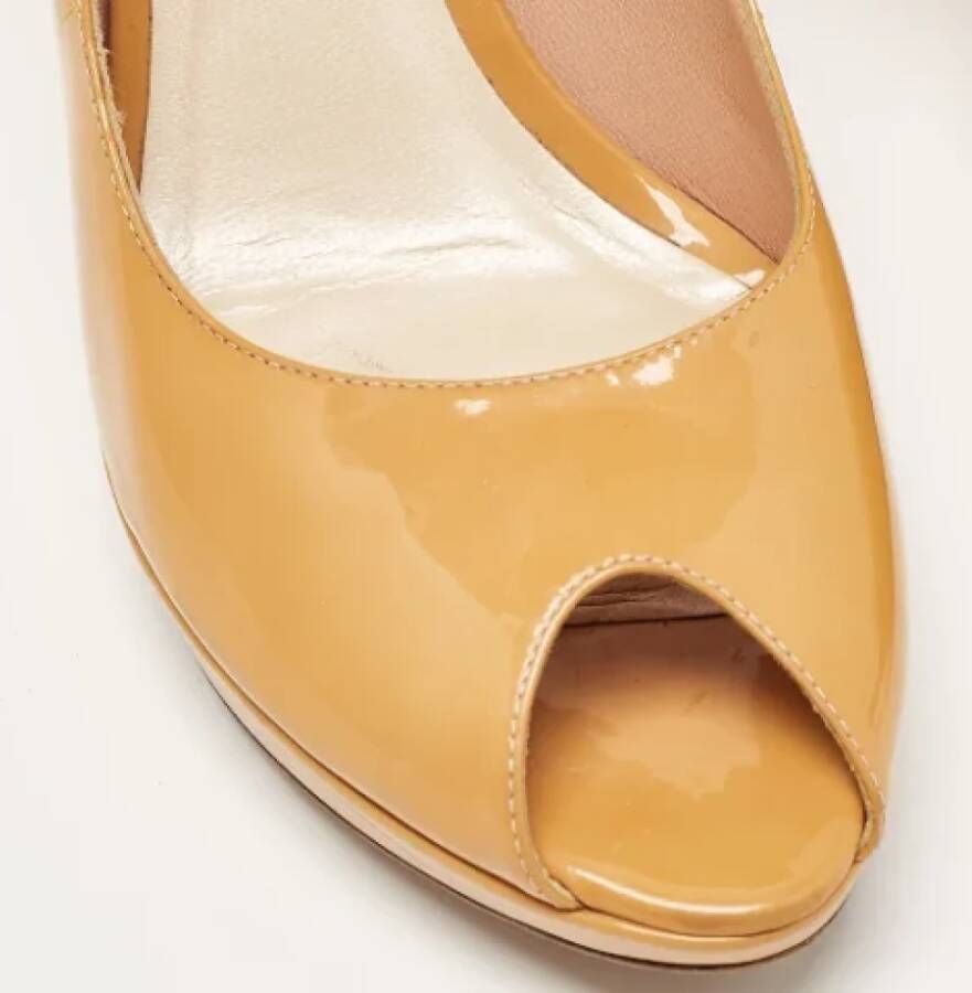 Dior Vintage Pre-owned Leather heels Yellow Dames