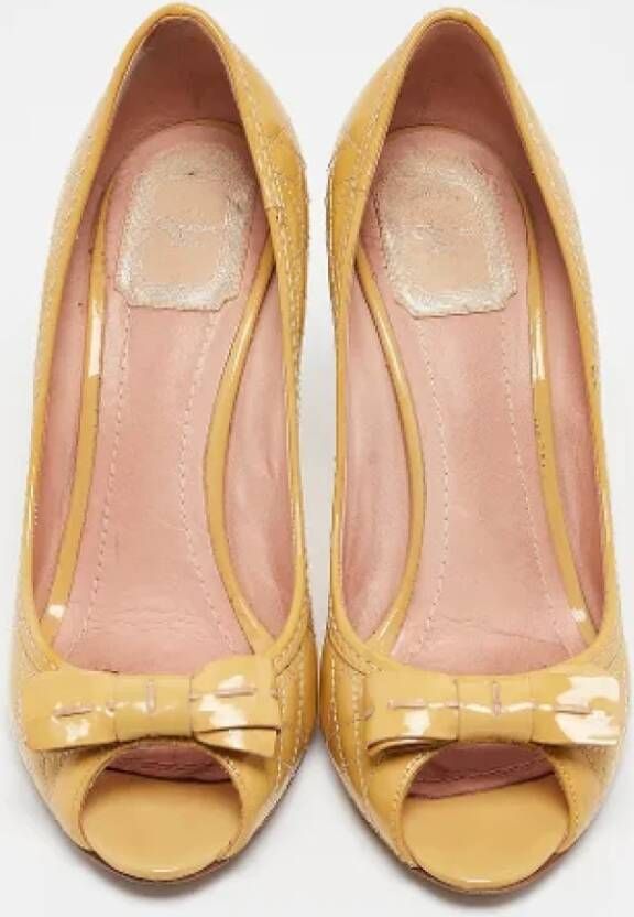 Dior Vintage Pre-owned Leather heels Yellow Dames