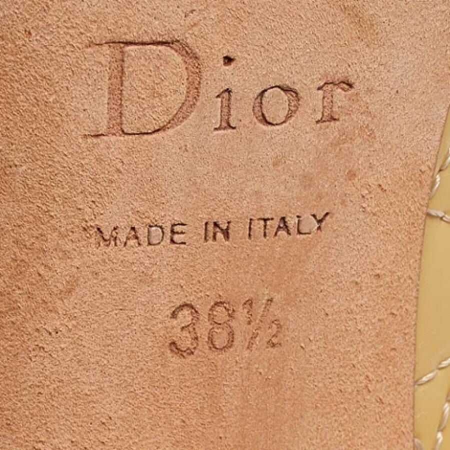 Dior Vintage Pre-owned Leather heels Yellow Dames