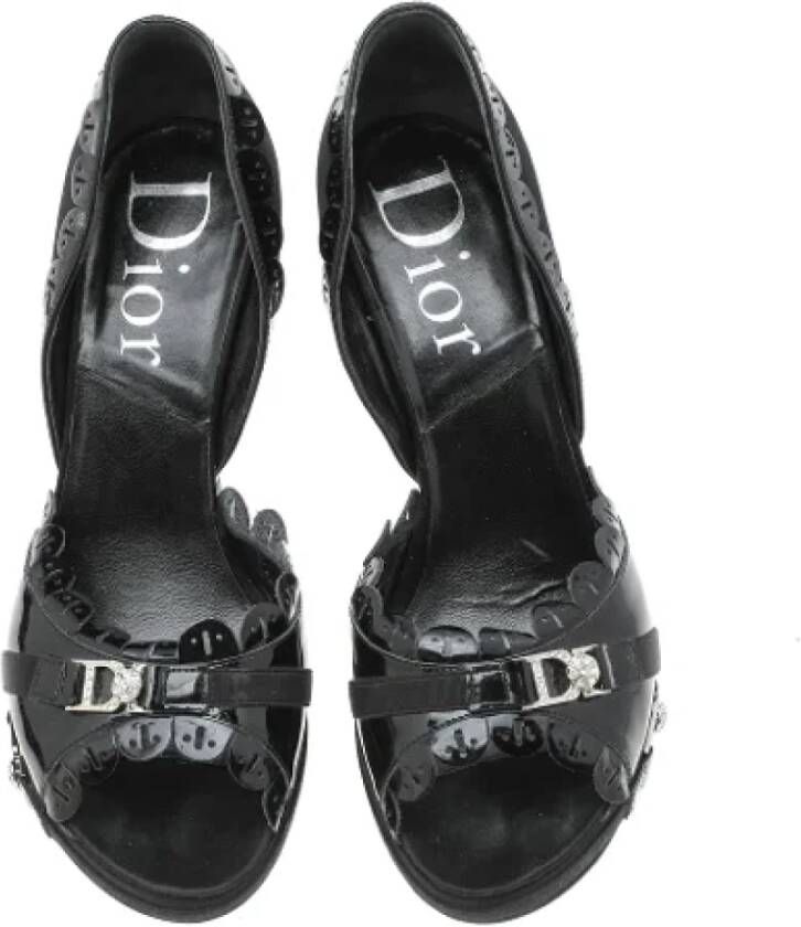 Dior Vintage Pre-owned Leather sandals Black Dames