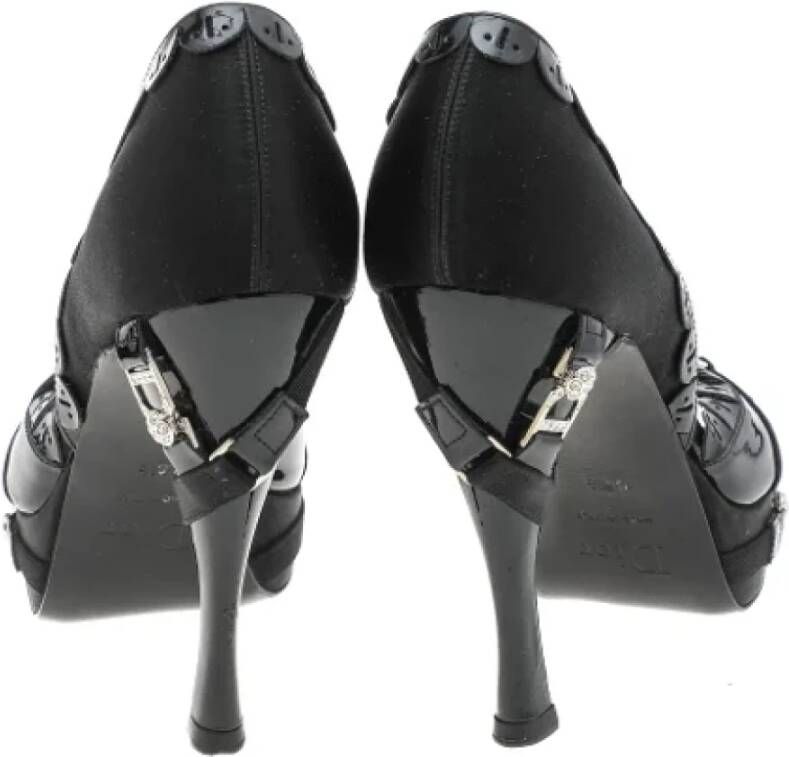 Dior Vintage Pre-owned Leather sandals Black Dames