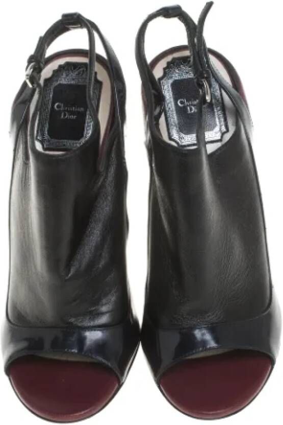 Dior Vintage Pre-owned Leather sandals Black Dames