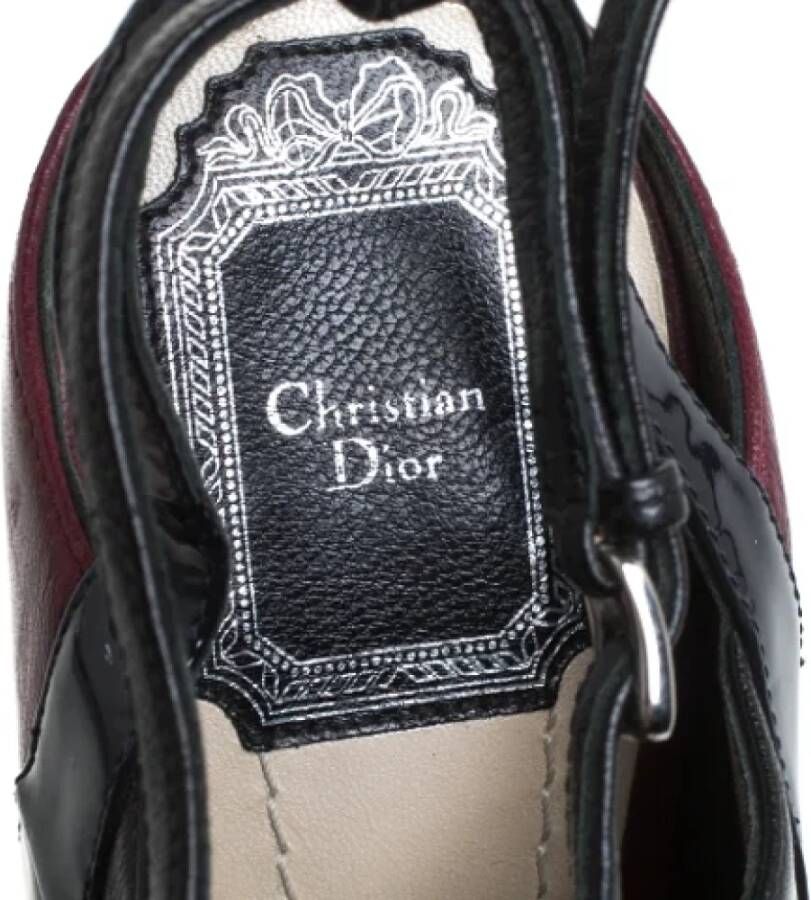 Dior Vintage Pre-owned Leather sandals Black Dames