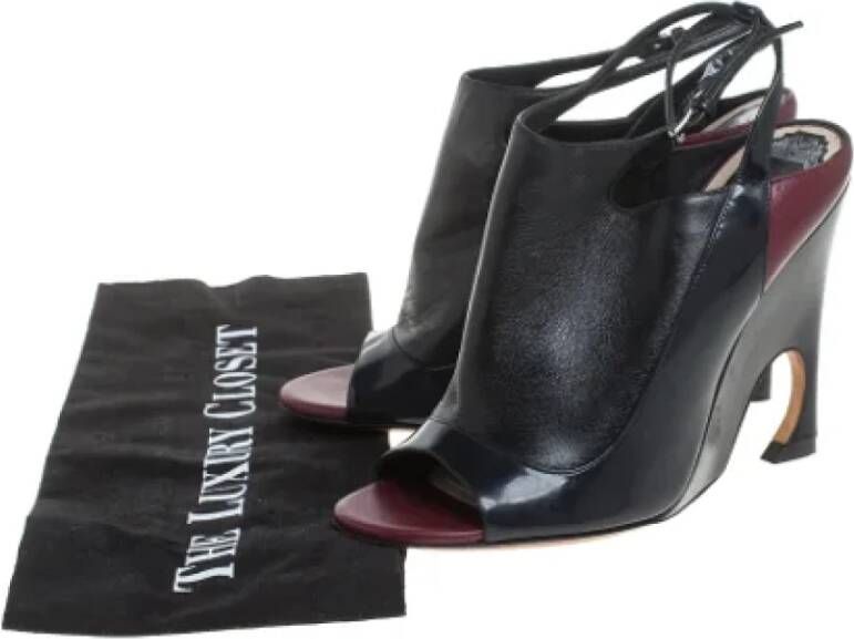 Dior Vintage Pre-owned Leather sandals Black Dames