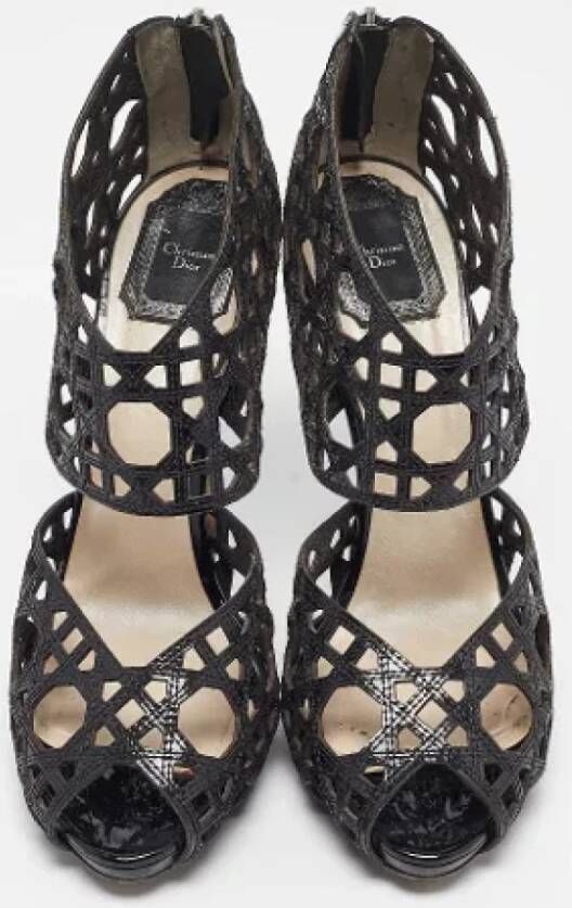 Dior Vintage Pre-owned Leather sandals Black Dames