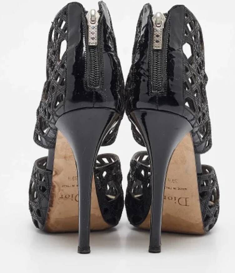 Dior Vintage Pre-owned Leather sandals Black Dames
