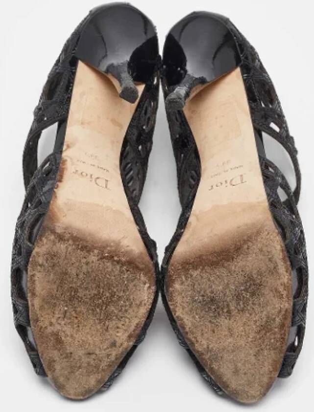 Dior Vintage Pre-owned Leather sandals Black Dames