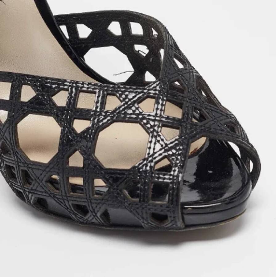 Dior Vintage Pre-owned Leather sandals Black Dames