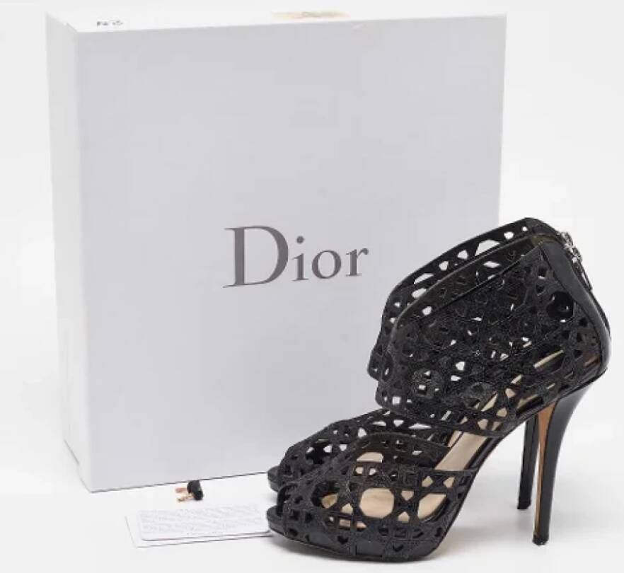 Dior Vintage Pre-owned Leather sandals Black Dames