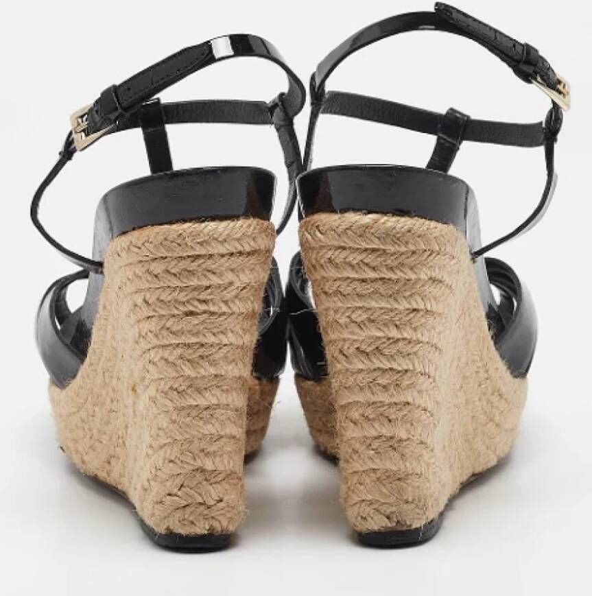Dior Vintage Pre-owned Leather sandals Black Dames