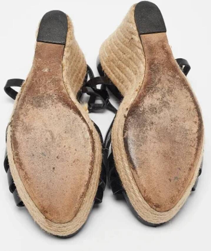 Dior Vintage Pre-owned Leather sandals Black Dames