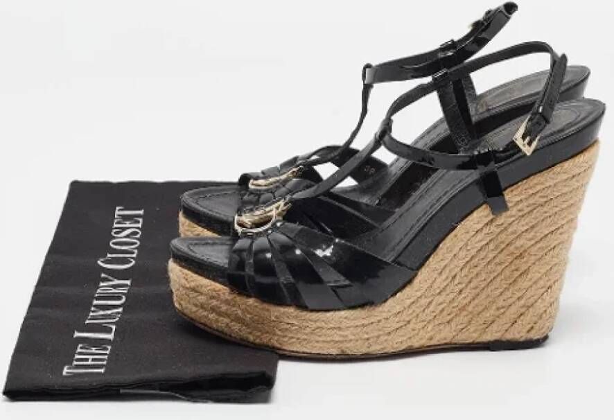 Dior Vintage Pre-owned Leather sandals Black Dames