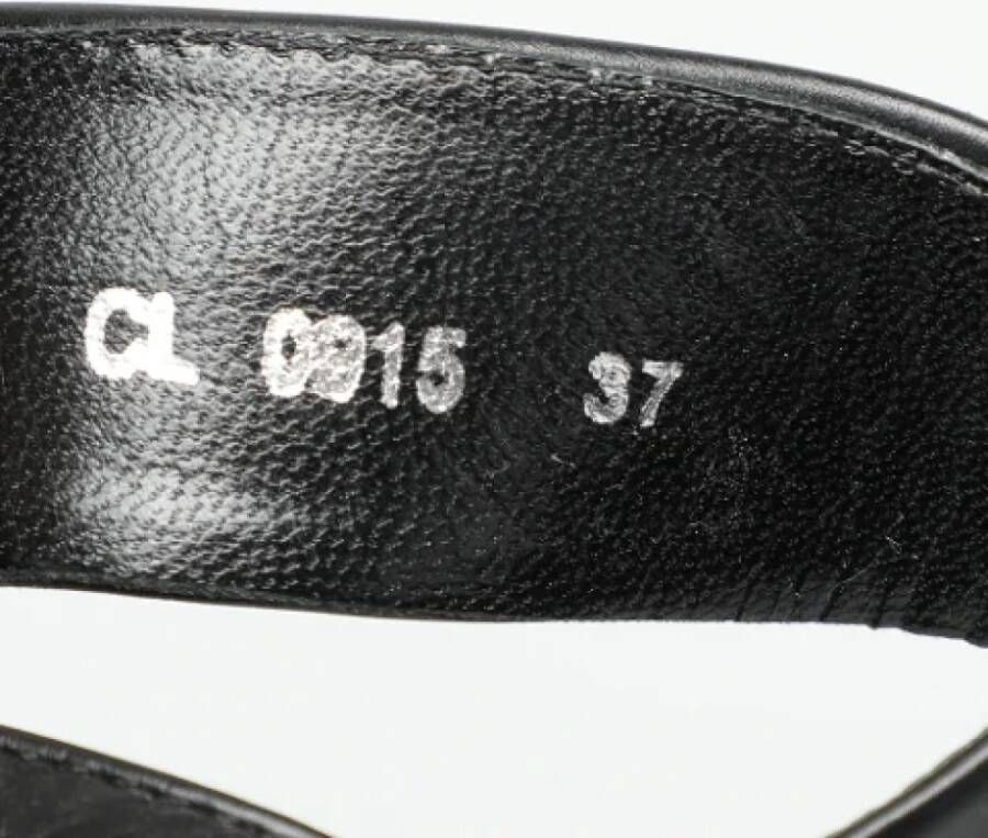 Dior Vintage Pre-owned Leather sandals Black Dames