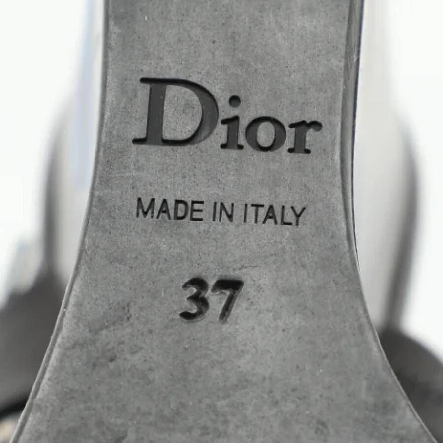 Dior Vintage Pre-owned Leather sandals Black Dames