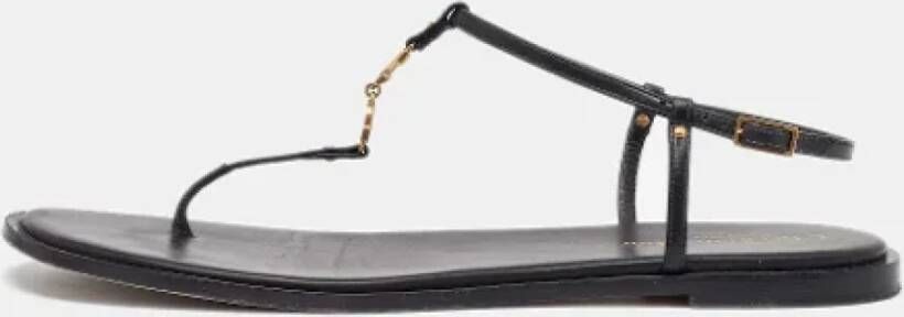 Dior Vintage Pre-owned Leather sandals Black Dames
