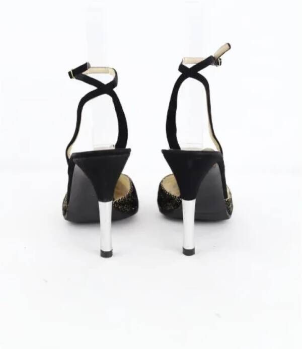 Dior Vintage Pre-owned Leather sandals Black Dames