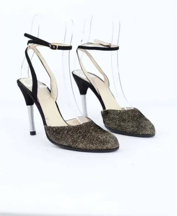 Dior Vintage Pre-owned Leather sandals Black Dames