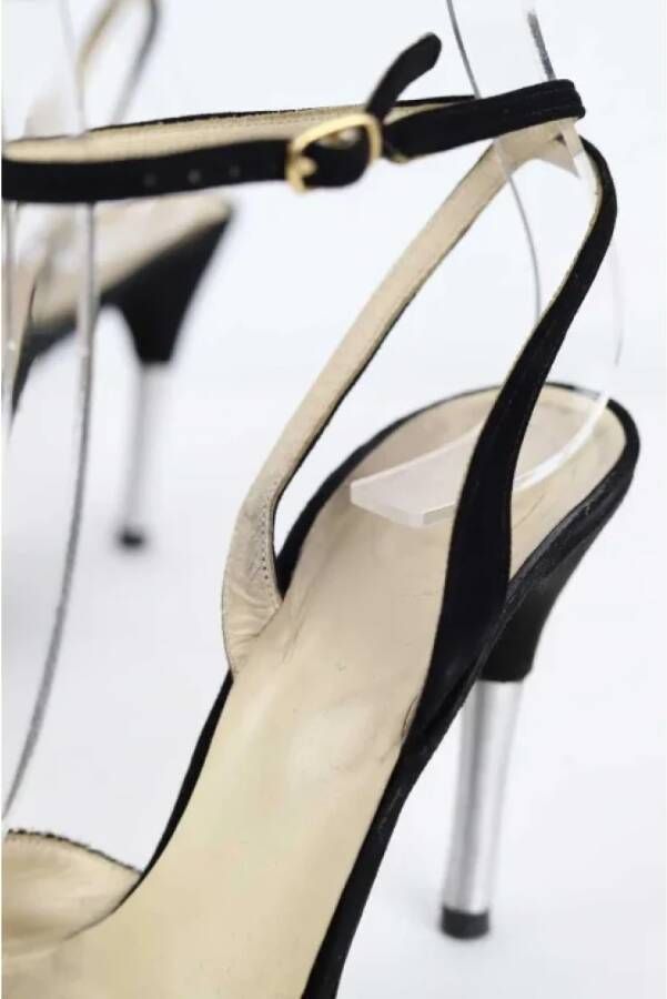 Dior Vintage Pre-owned Leather sandals Black Dames