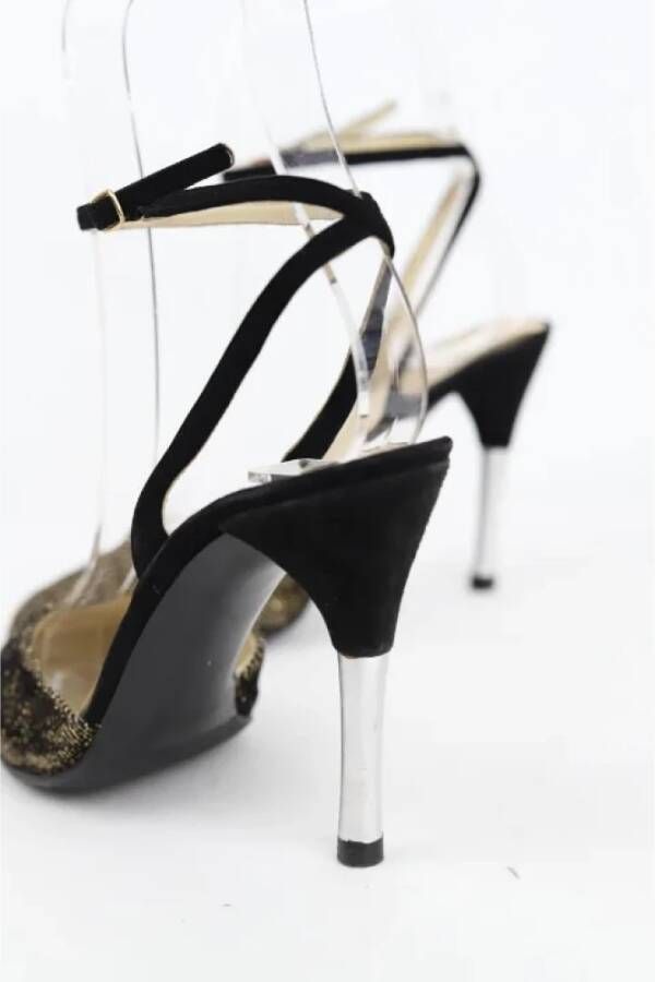 Dior Vintage Pre-owned Leather sandals Black Dames