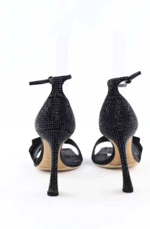 Dior Vintage Pre-owned Leather sandals Black Dames
