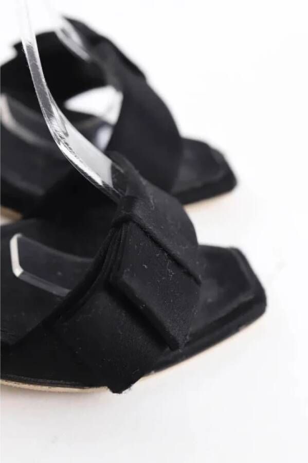 Dior Vintage Pre-owned Leather sandals Black Dames