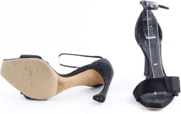 Dior Vintage Pre-owned Leather sandals Black Dames