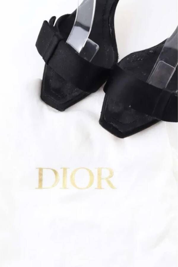 Dior Vintage Pre-owned Leather sandals Black Dames