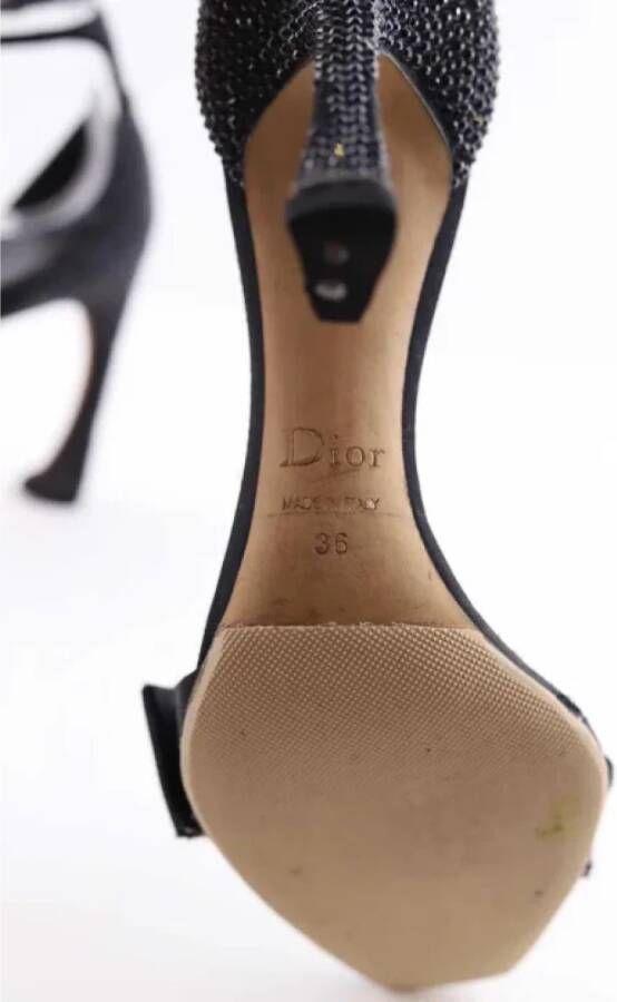 Dior Vintage Pre-owned Leather sandals Black Dames