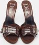 Dior Vintage Pre-owned Leather sandals Brown Dames - Thumbnail 3