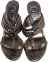 Dior Vintage Pre-owned Leather sandals Gray Dames - Thumbnail 2