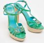 Dior Vintage Pre-owned Leather sandals Green Dames - Thumbnail 3