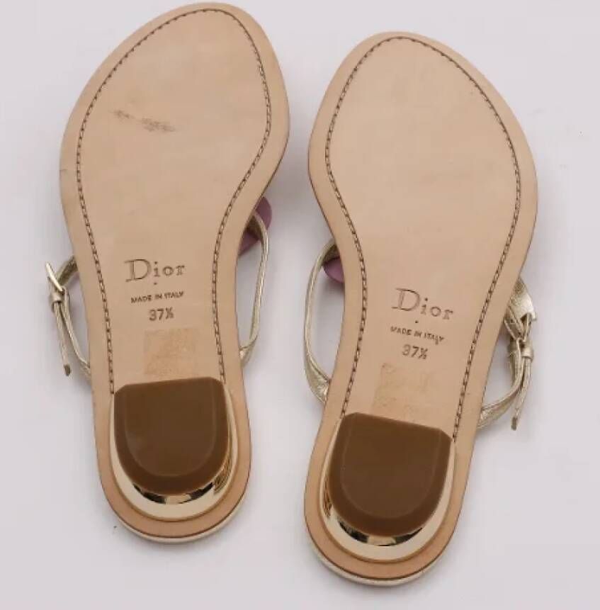 Dior Vintage Pre-owned Leather sandals Multicolor Dames