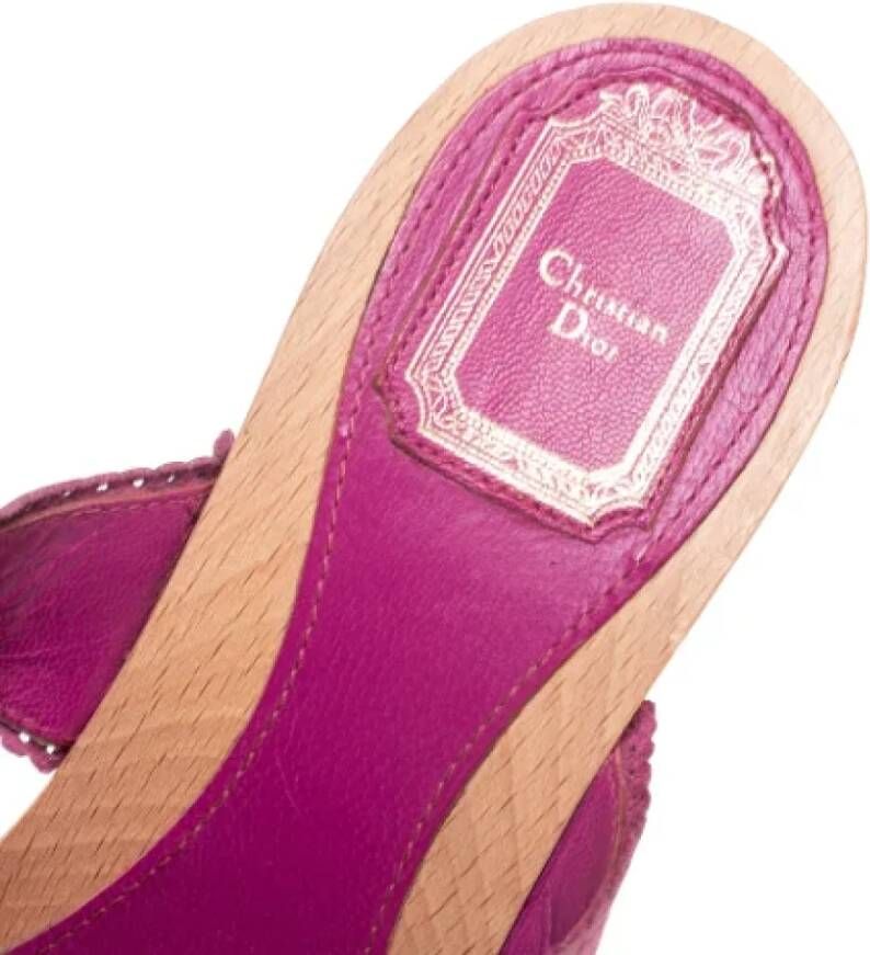 Dior Vintage Pre-owned Leather sandals Pink Dames