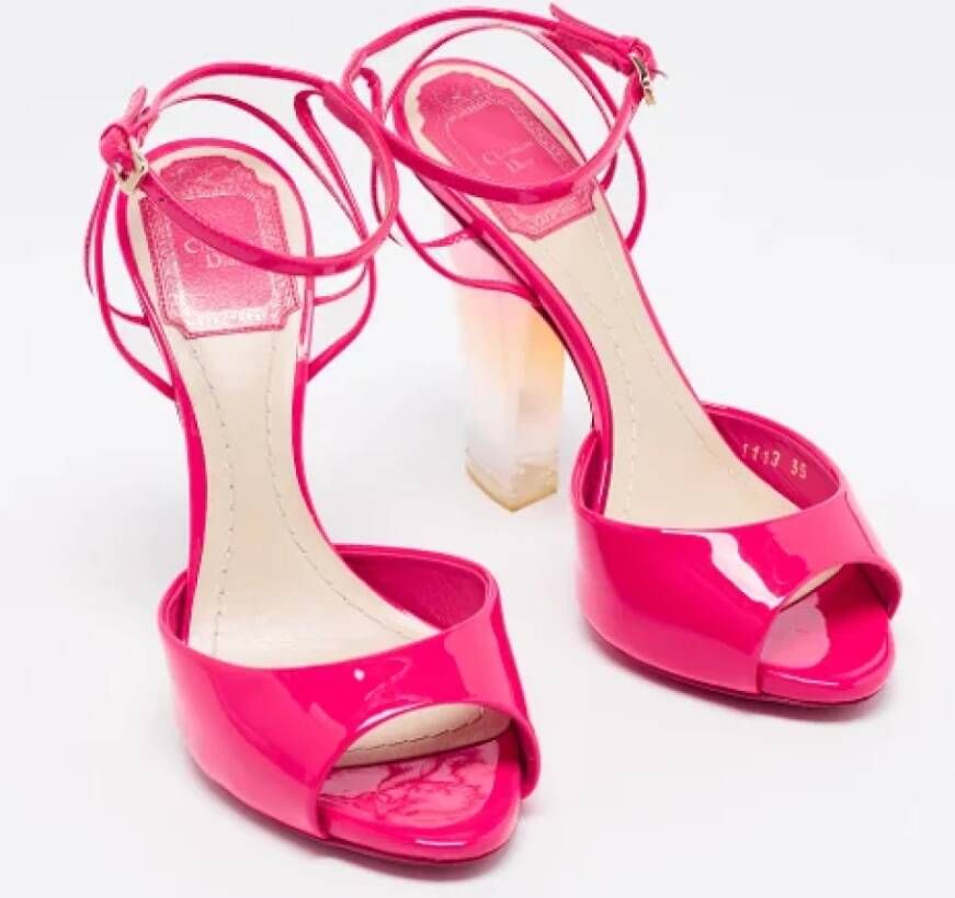 Dior Vintage Pre-owned Leather sandals Pink Dames