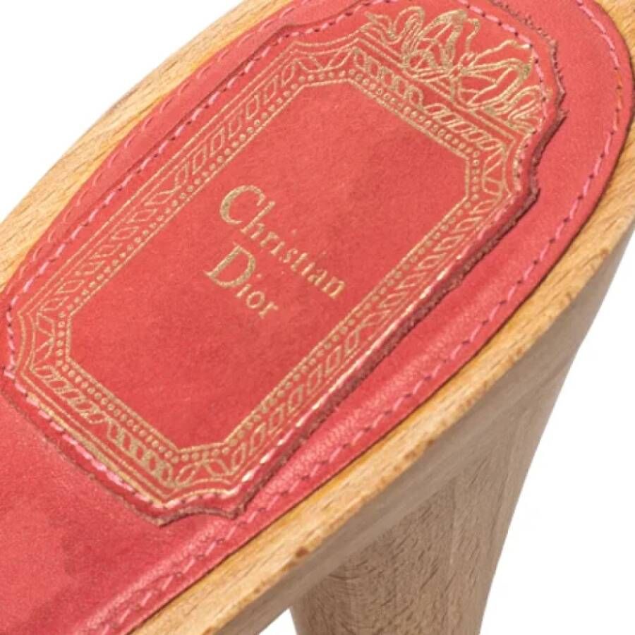 Dior Vintage Pre-owned Leather sandals Pink Dames