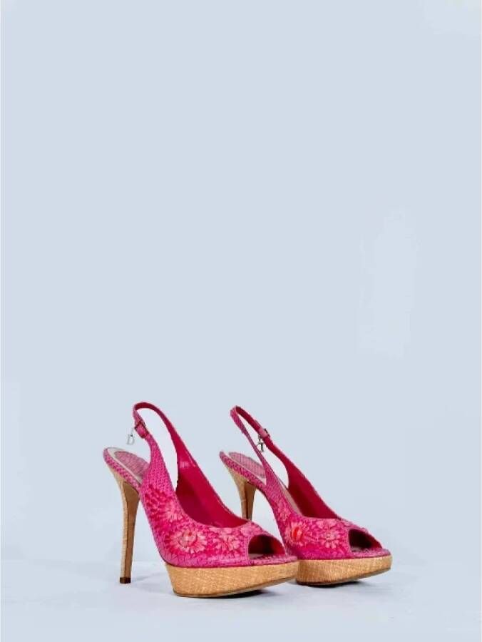 Dior Vintage Pre-owned Leather sandals Pink Dames