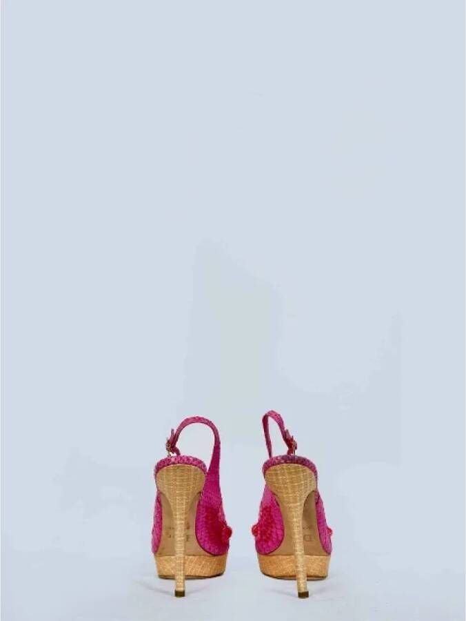 Dior Vintage Pre-owned Leather sandals Pink Dames