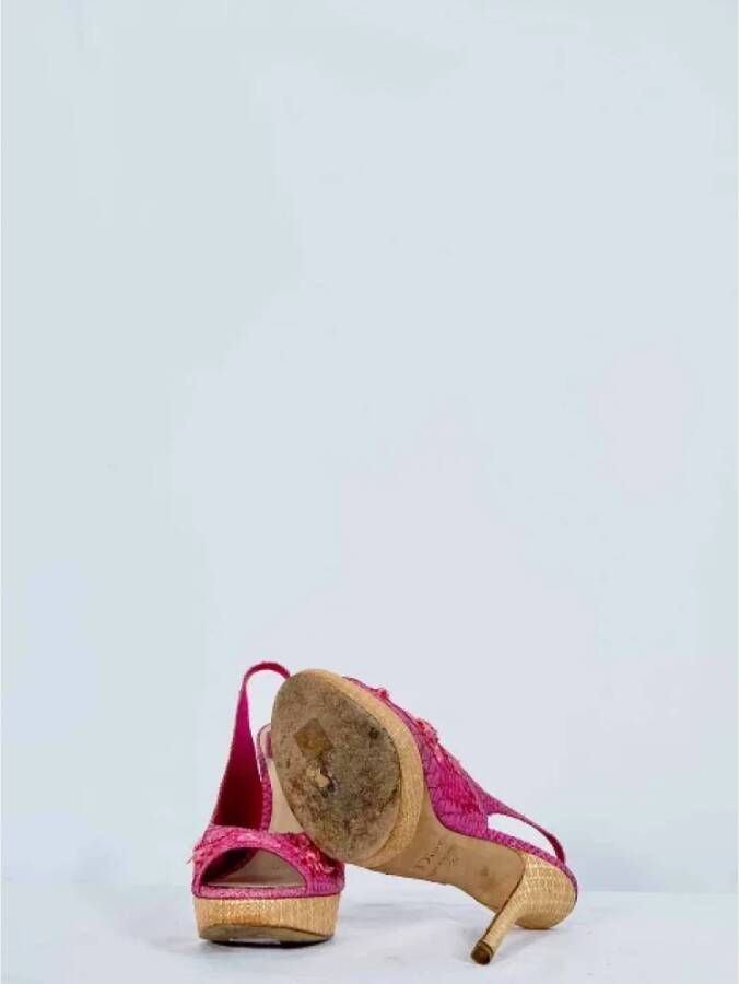 Dior Vintage Pre-owned Leather sandals Pink Dames